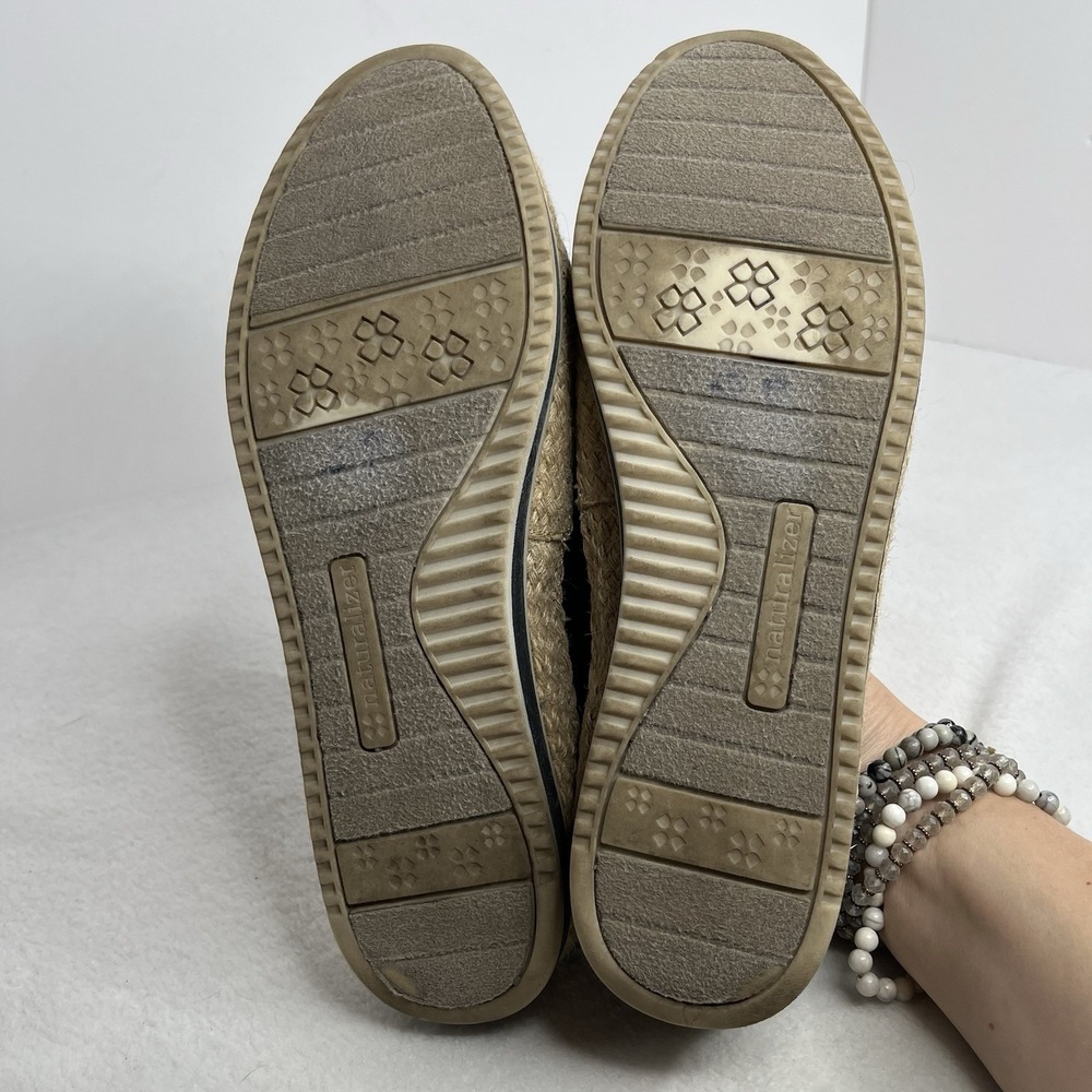 Naturalizer Loafer Women Slip On Casual Espadrille Flats Shoes 10 M Black - Picture 9 of 11